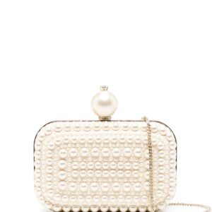 Jimmy Choo Cloud pearl-embellished clutch bag