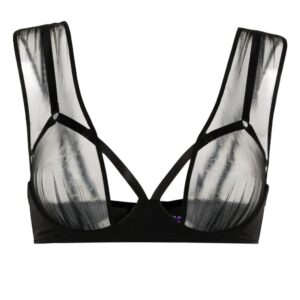 Maison Close sheer mesh-panelled bra