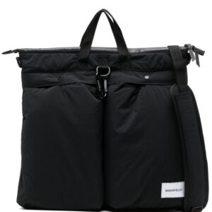 Makavelic logo-patch tote backpack
