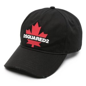 DSQUARED2 maple-leaf printed cotton cap