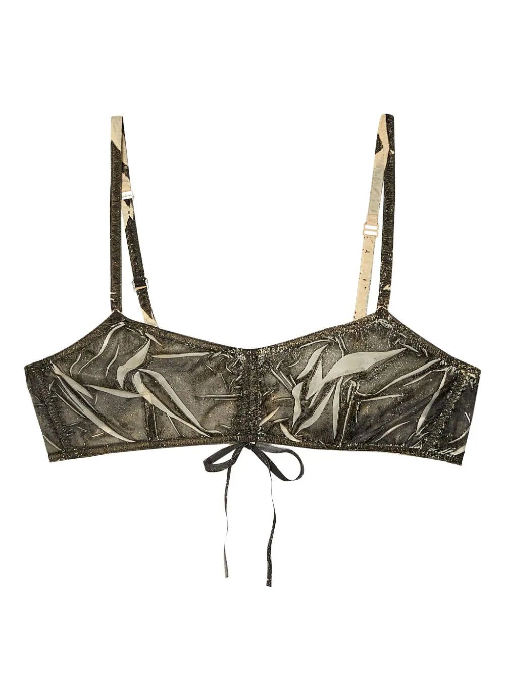 Maison Margiela graphic-print bow-detail bra
