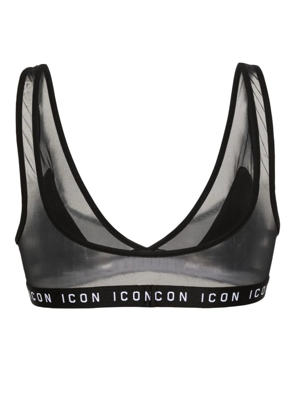 DSQUARED2 logo-underband panelled-mesh bra - Image 2