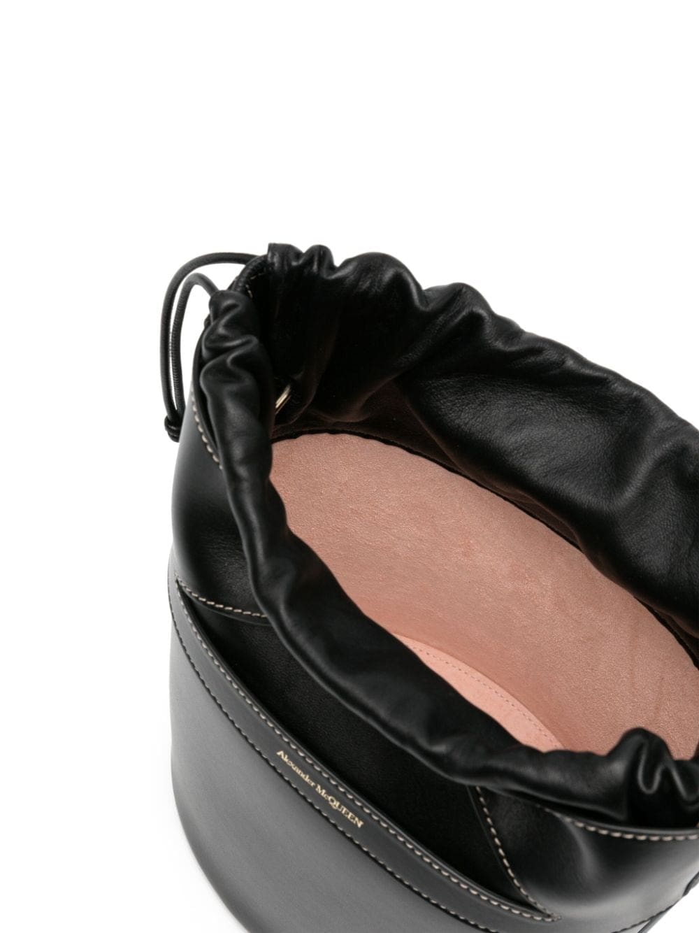 Alexander McQueen logo-stamp leather bucket bag - Image 5