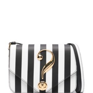 Moschino striped leather shoulder bag