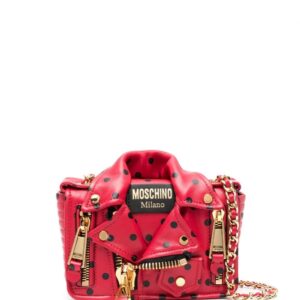 Moschino Biker polka-dot shoulder bag