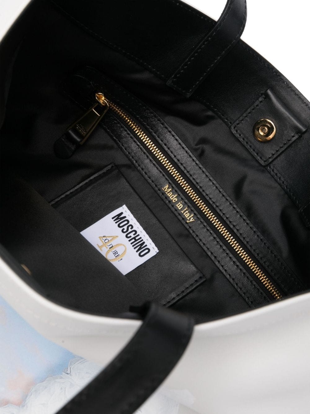 Moschino Cloud with Handle and Padlock-print shoulder bag - Image 5