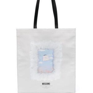 Moschino Cloud with Handle and Padlock-print shoulder bag