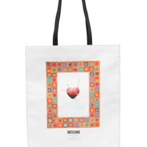 Moschino Heart of Wool-print shoulder bag