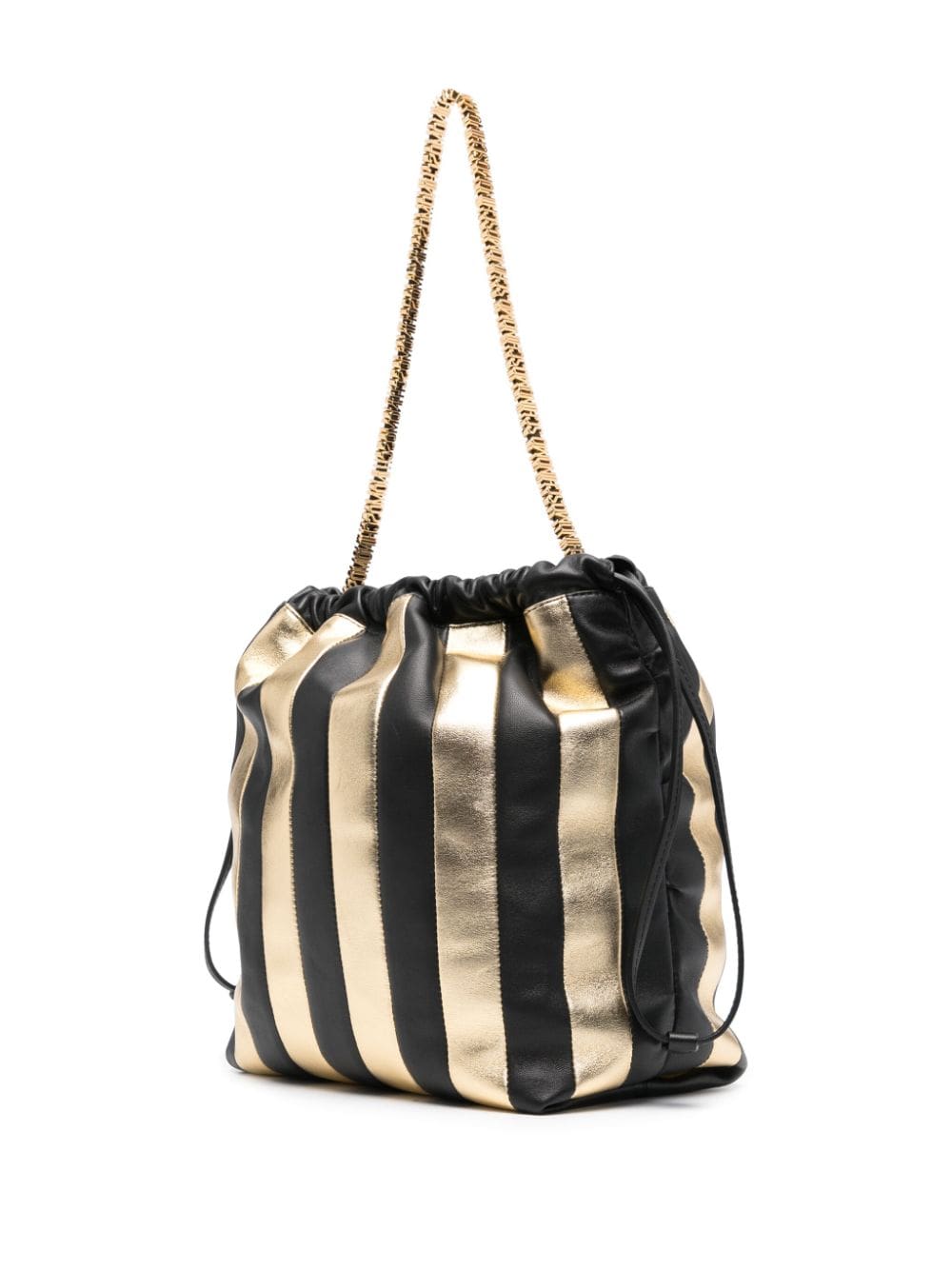 Moschino striped sheepskin bucket bag - Image 3