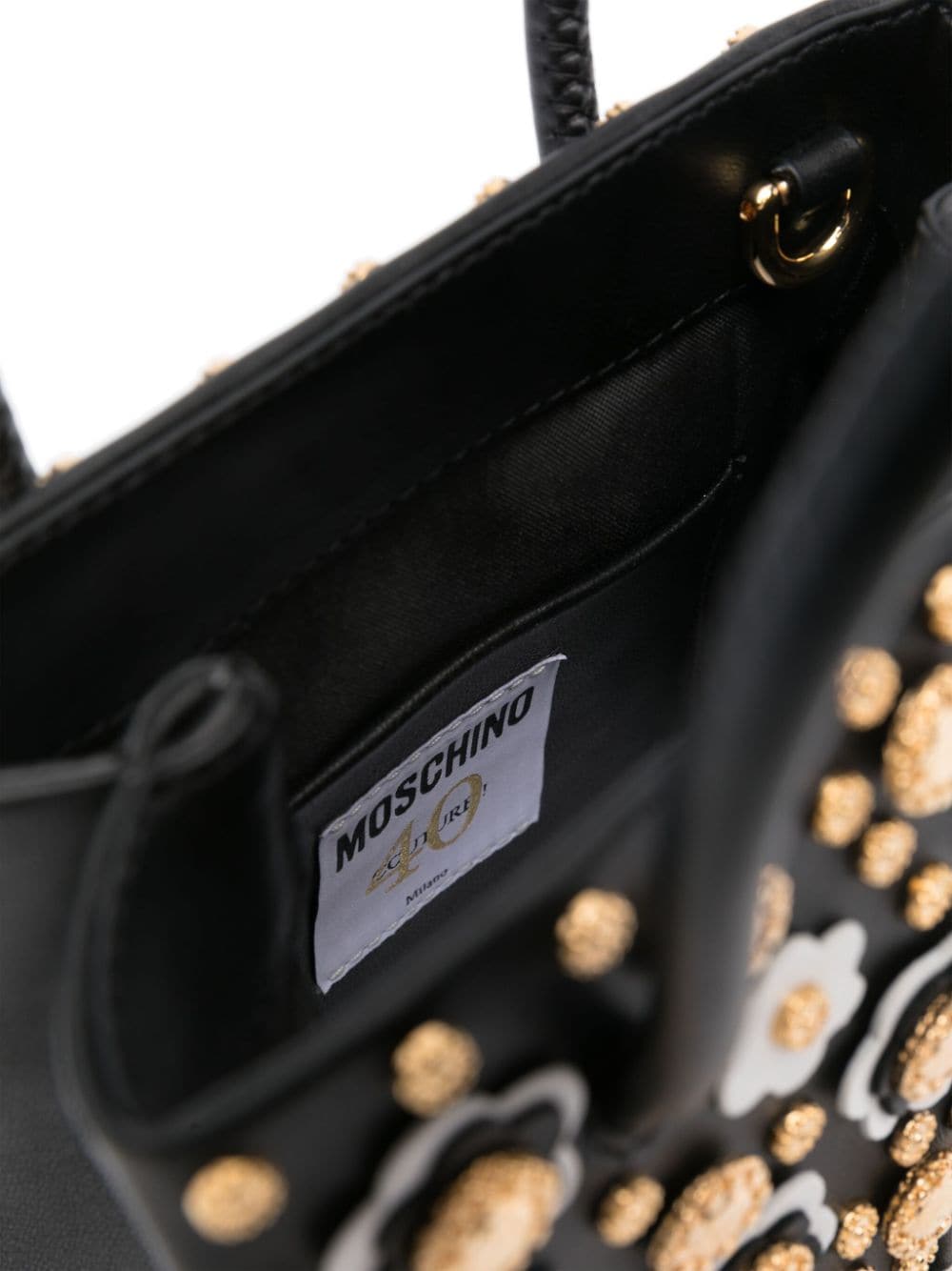Moschino floral stud-detailing tote bag - Image 5