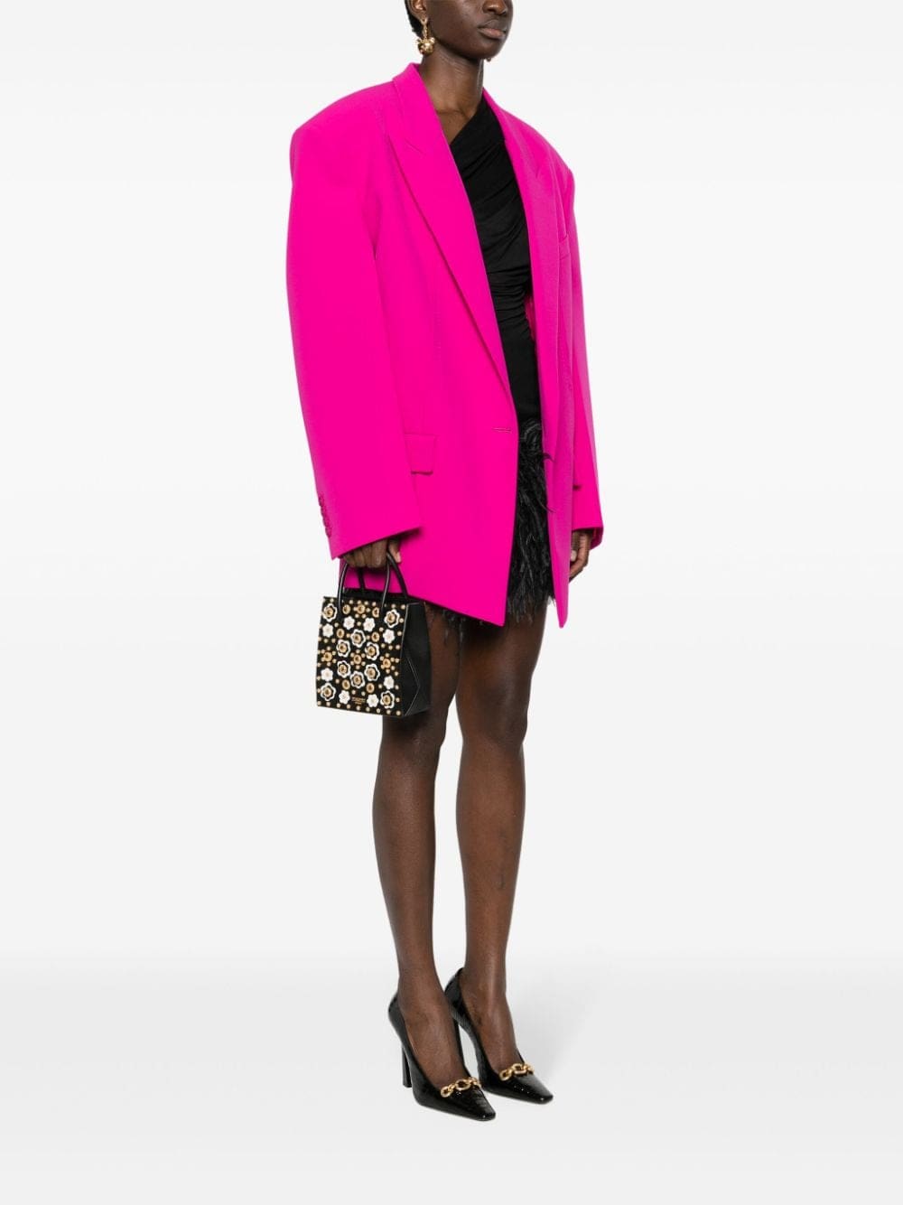 Moschino floral stud-detailing tote bag - Image 2