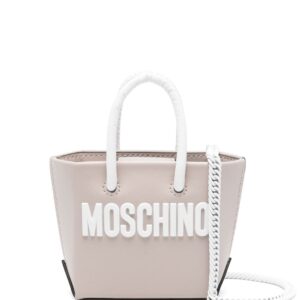 Moschino logo-lettering leather mini bag