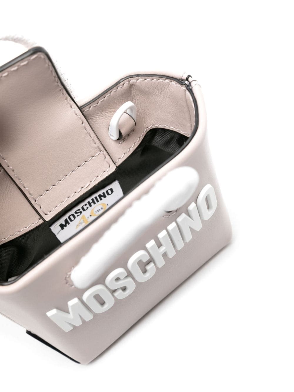 Moschino logo-lettering leather mini bag - Image 5