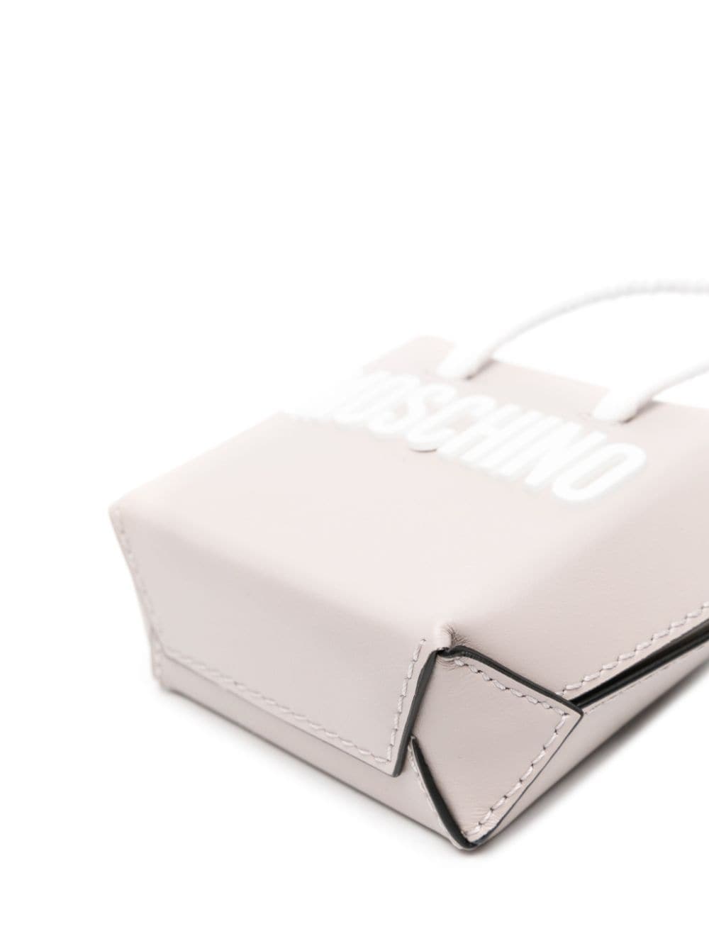 Moschino logo-lettering leather mini bag - Image 4