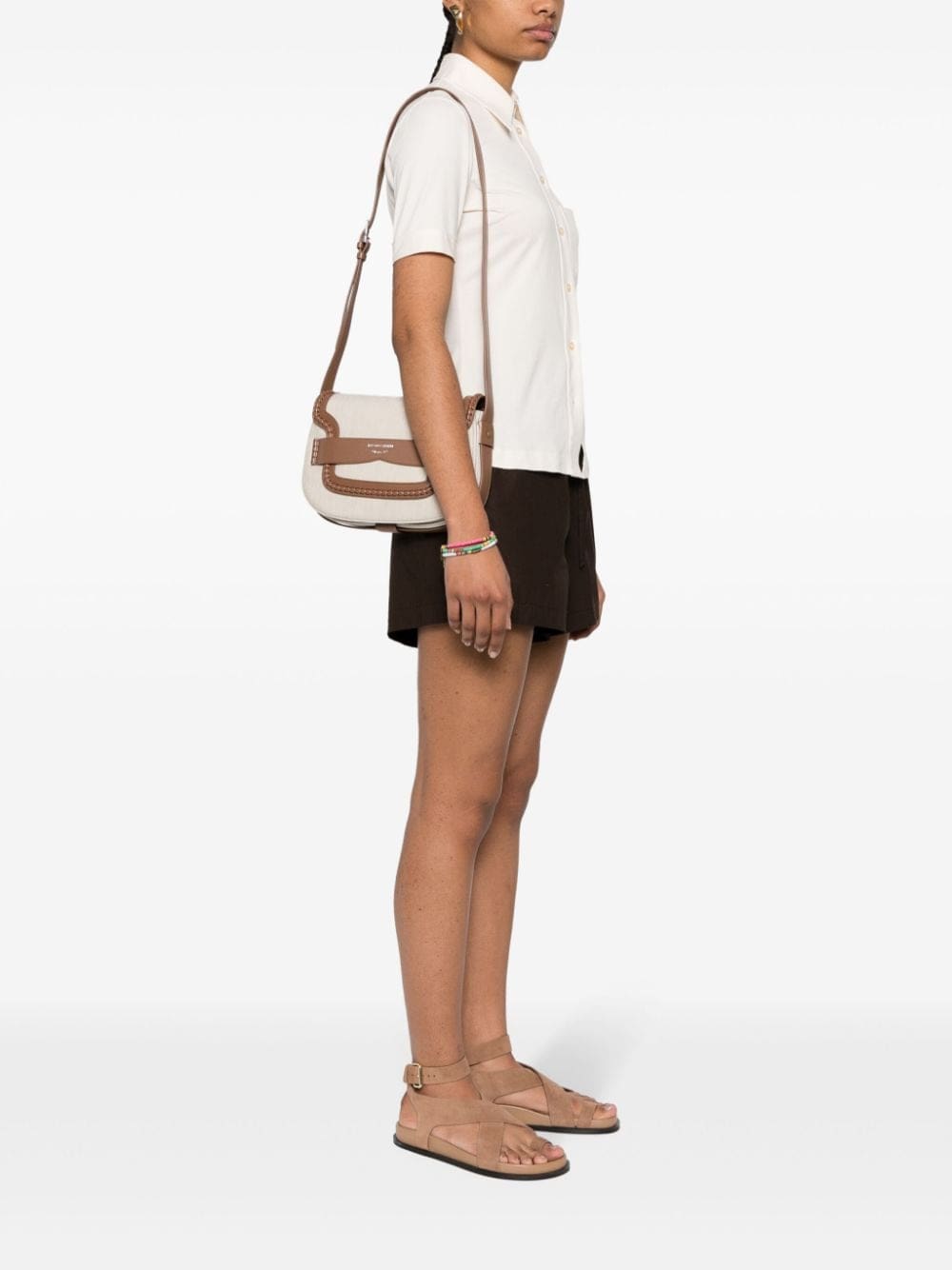 Emporio Armani medium debossed-logo shoulder bag - Image 2