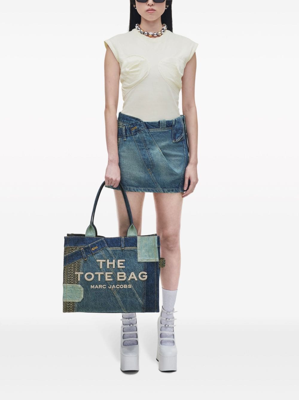 Marc Jacobs The Large Deconstructed Denim Tote bag - Image 3