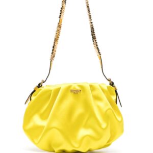Moschino logo-lettering satin shoulder bag