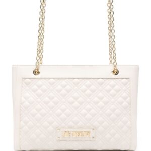 Love Moschino logo-lettering quilted tote bag