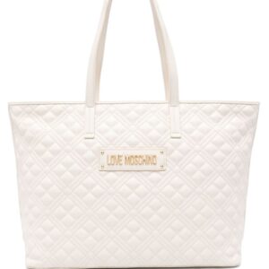 Love Moschino logo-lettering quilted tote bag