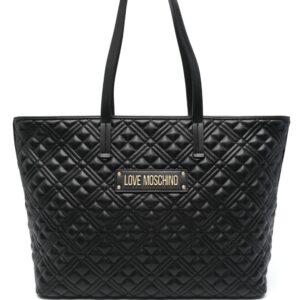 Love Moschino logo-lettering quilted tote bag