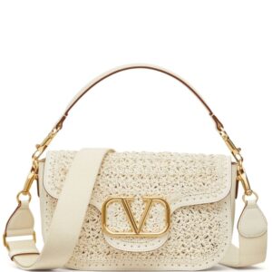 Valentino Garavani All Time Crochet leather shoulder bag