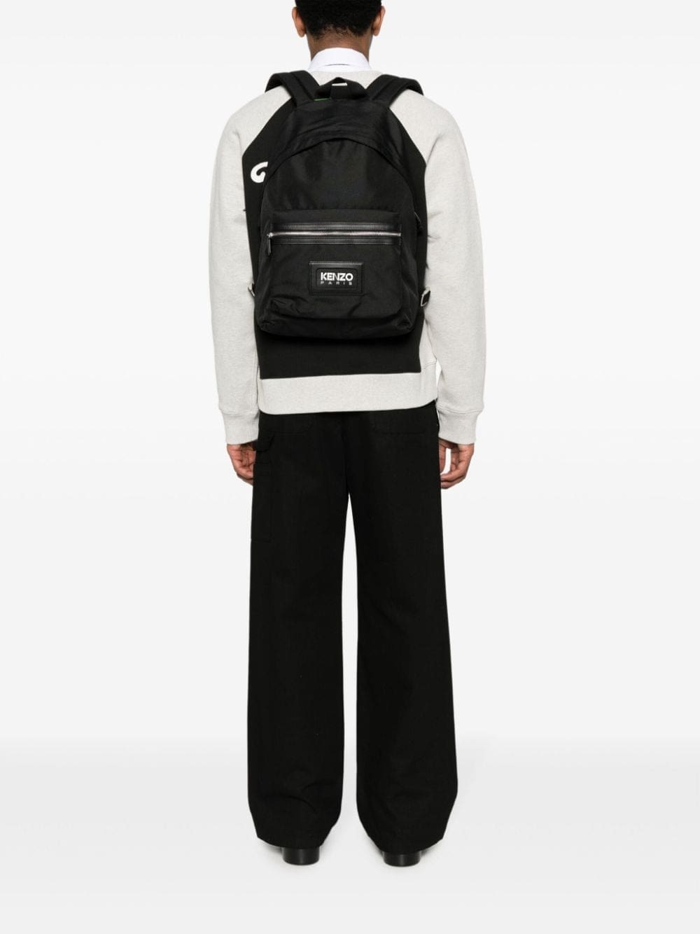 Kenzo logo-patch canvas backpack - Image 5