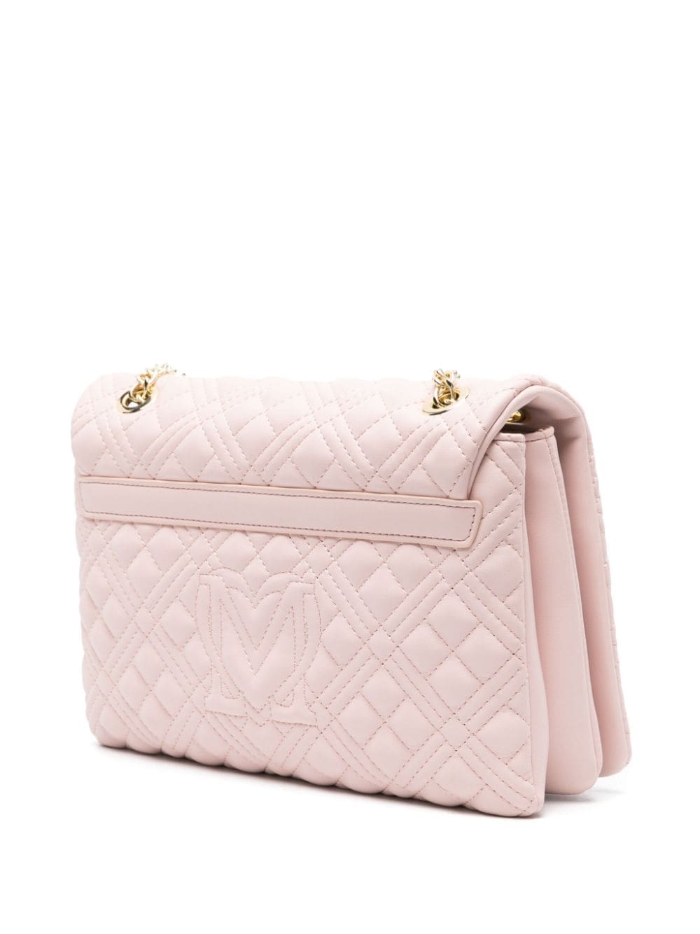 Love Moschino logo-plaque quilted shoulder bag - Image 3