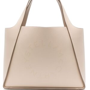 Stella McCartney logo-studded faux-leather tote bag