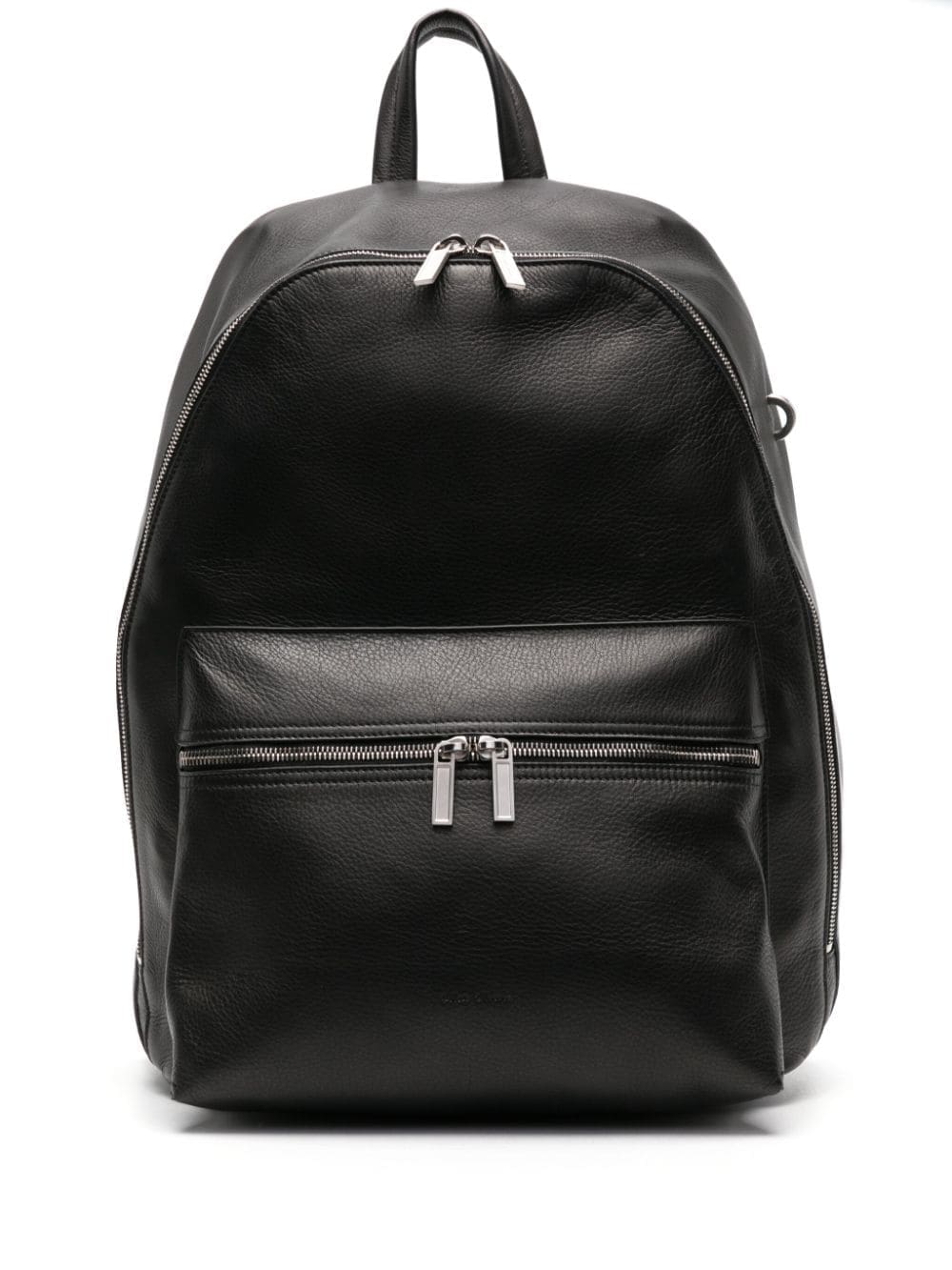 Rick Owens grained leather laptop backpack