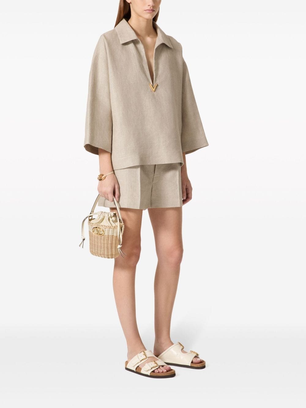 Valentino Garavani VLogo Signature wicker bucket bag - Image 2