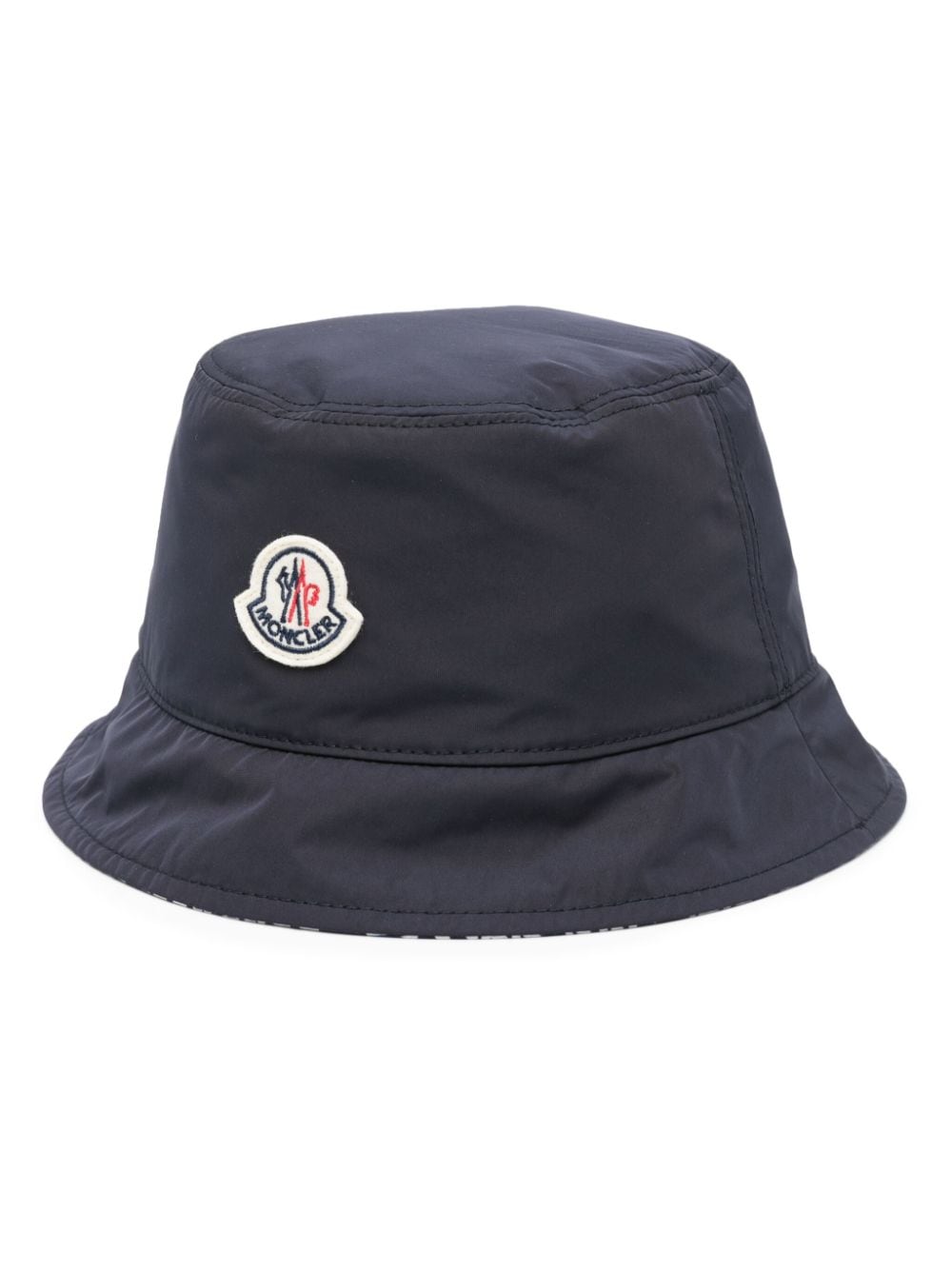 Moncler logo-patch dropped-brim bucket hat