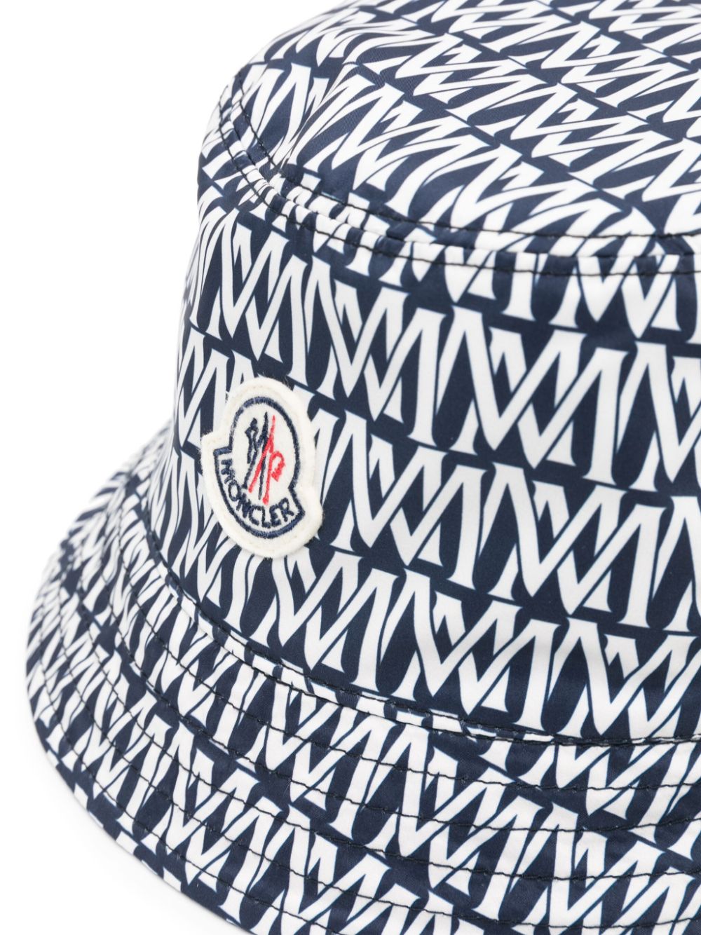 Moncler logo-patch dropped-brim bucket hat - Image 2