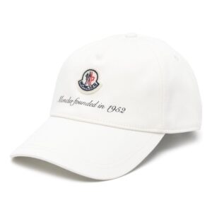 Moncler logo-patch cotton cap