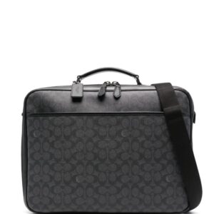 Coach logo-pattern leather backpack