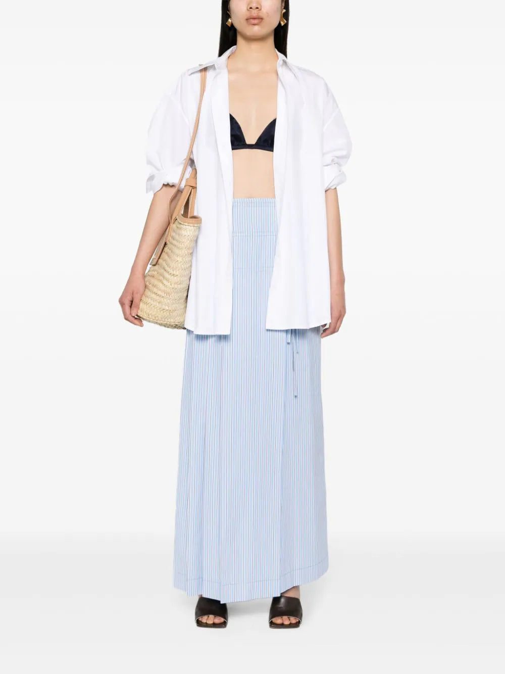 Alberta Ferretti satin triangle bralette - Image 2