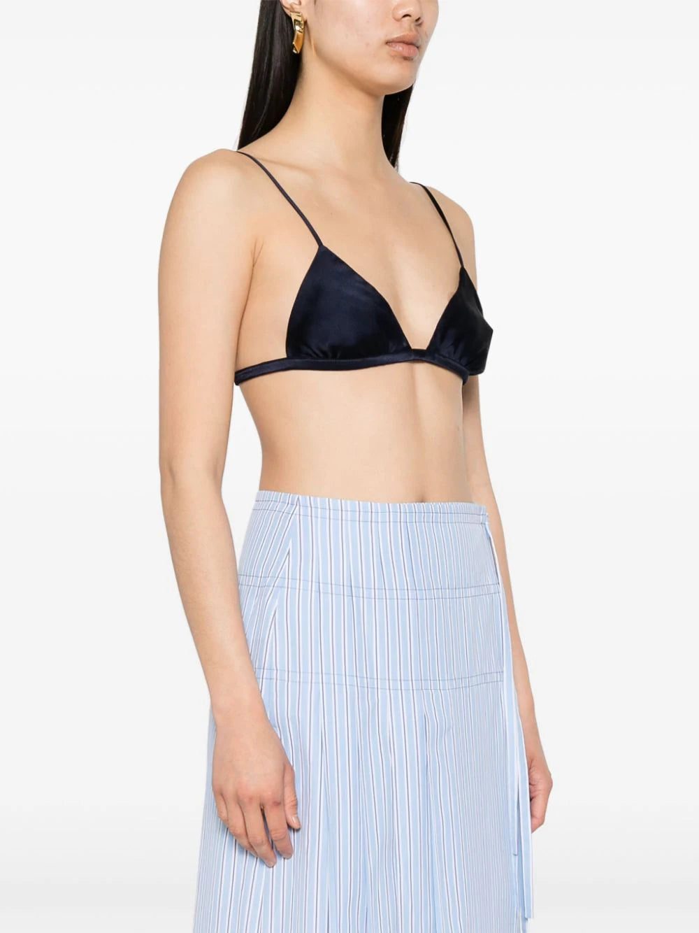 Alberta Ferretti satin triangle bralette - Image 3
