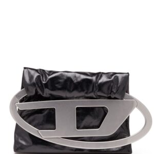 Diesel logo-plaque leather pouch