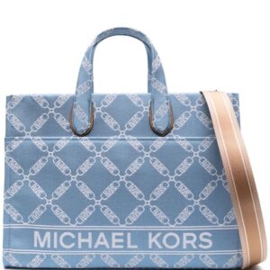 Michael Michael Kors monogram-jacquard denim tote bag
