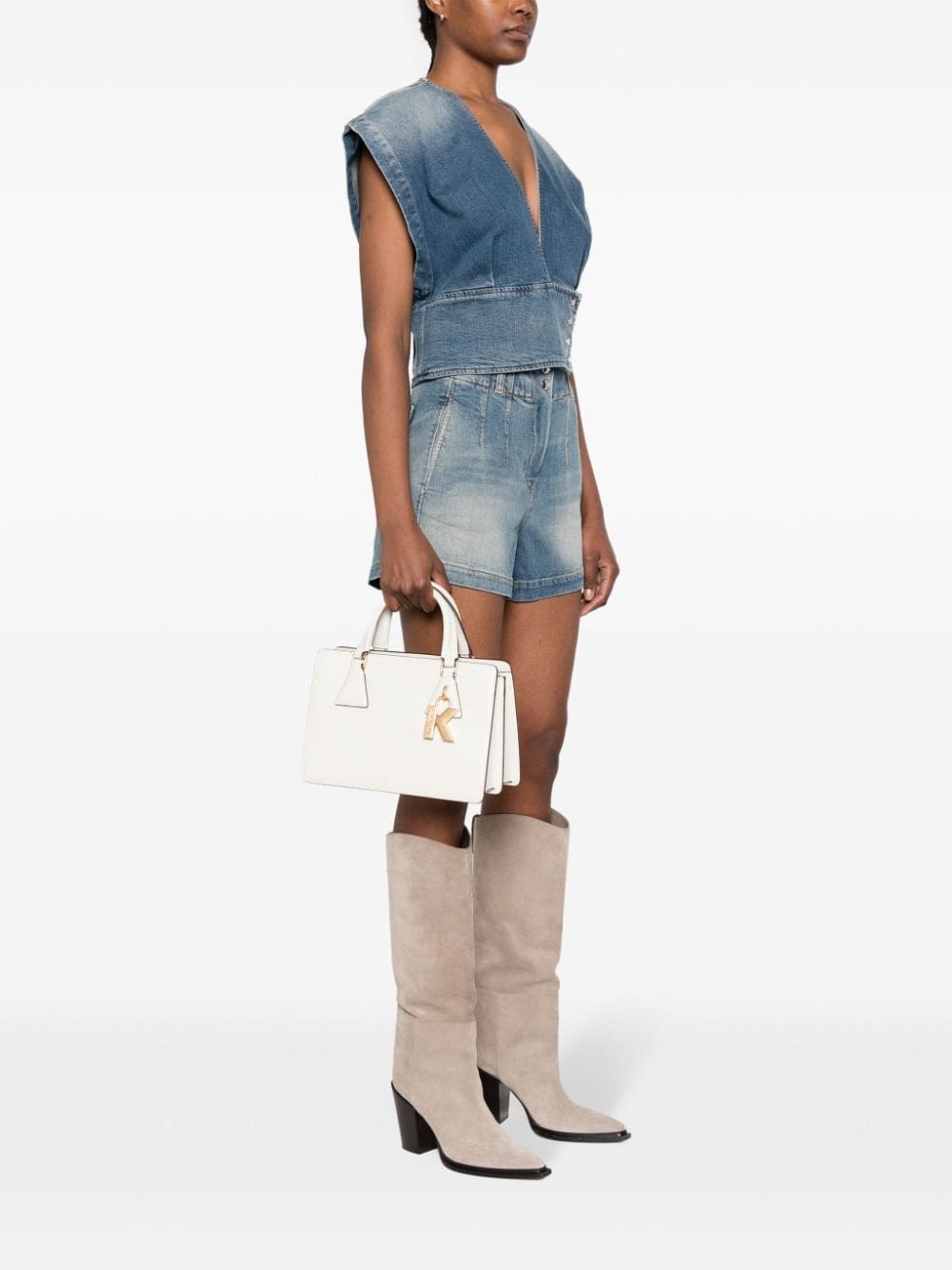 Karl Lagerfeld logo-charm shoulder bag - Image 2