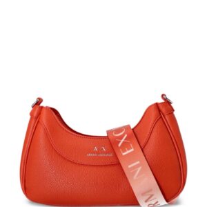 Armani Exchange debossed-logo leather shoulder bag