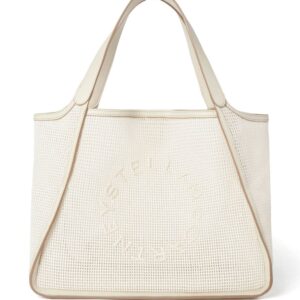 Stella McCartney logo-embroidered mesh tote bag
