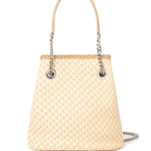 Stella McCartney Falabella raffia bucket bag