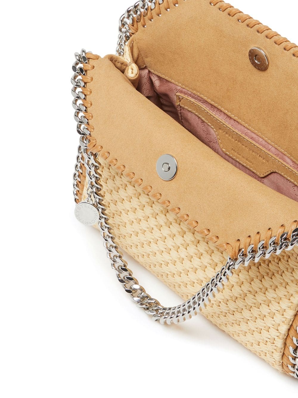 Stella McCartney mini Falabella raffia tote bag - Image 4