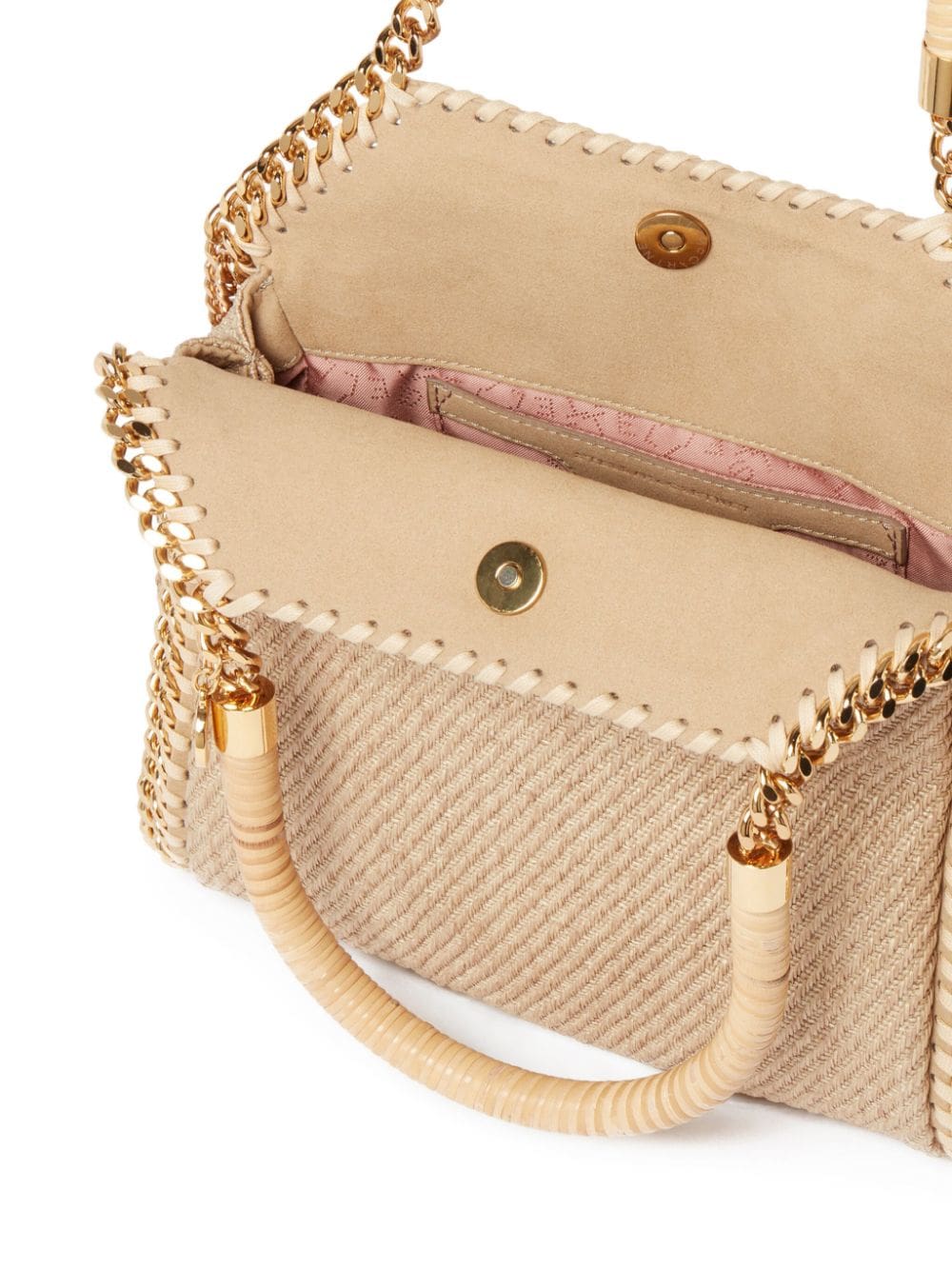 Stella McCartney mini Falabella raffia tote bag - Image 4
