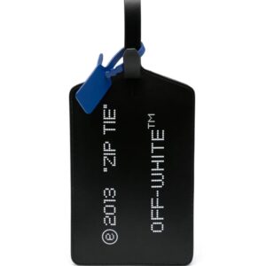 Off-White medium Zip Tie leather clutch