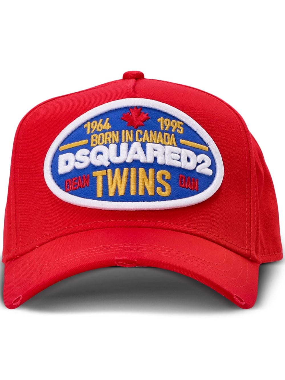 DSQUARED2 logo-appliqué cotton baseball cap