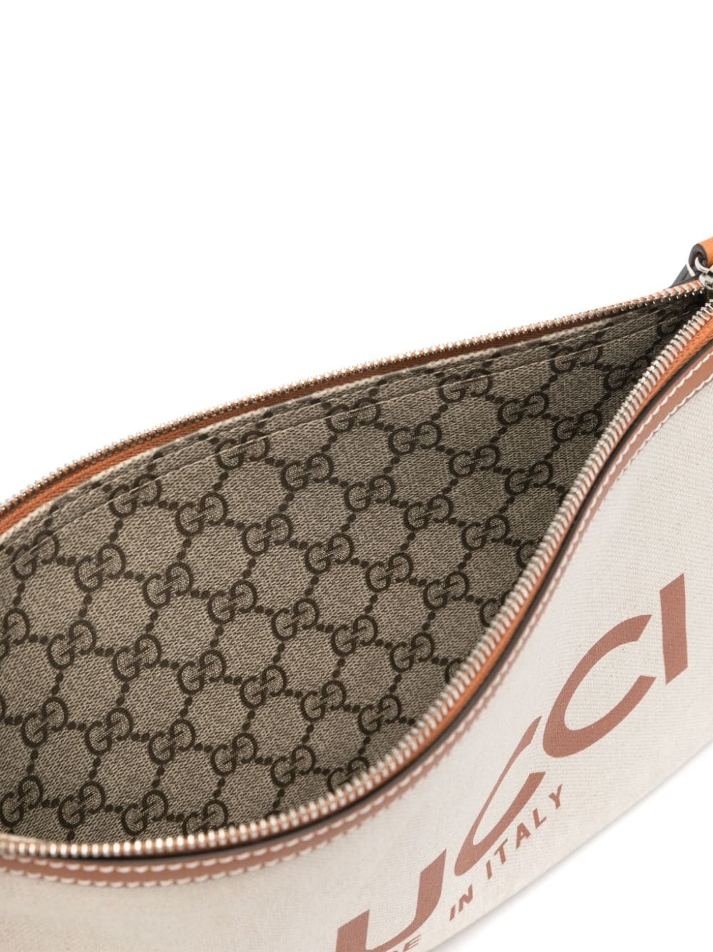 Gucci logo-print canvas clutch bag - Image 4