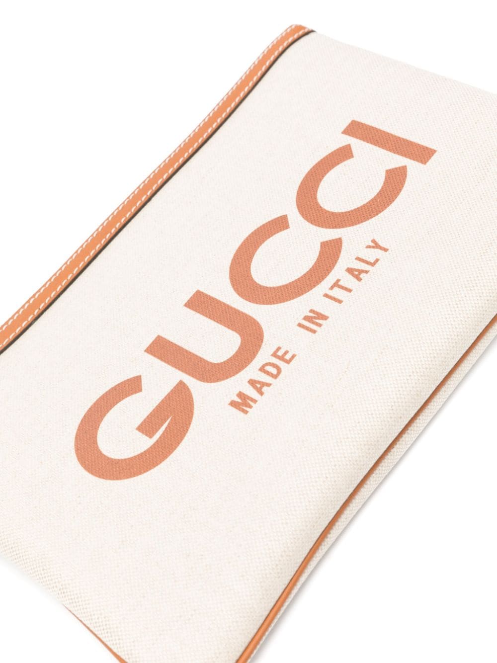 Gucci logo-print canvas clutch bag - Image 3