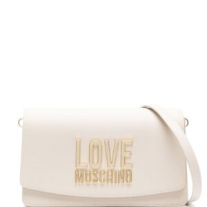 Love Moschino logo-lettering foldover top crossbody bag