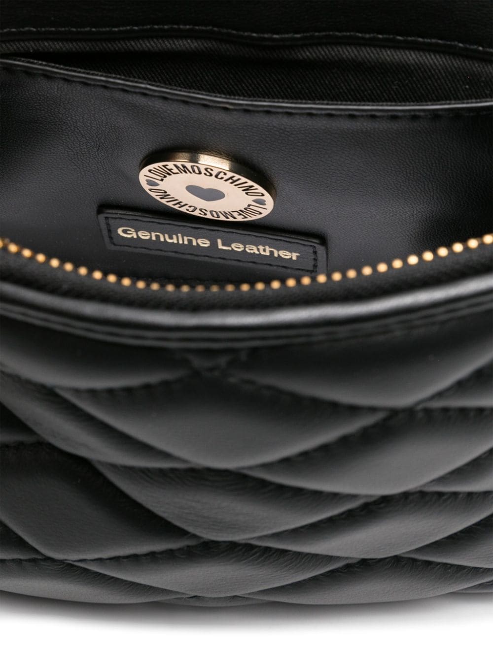 Love Moschino logo-lettering matelassé crossbody bag - Image 5